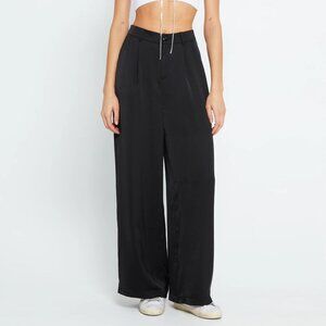 ANTHRO high rise pleated pant black 12 NWT